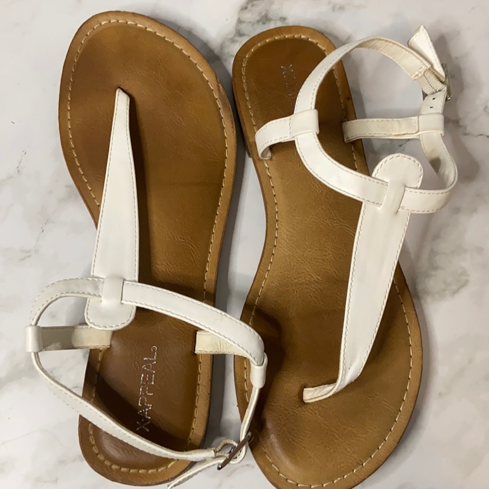 White sandals